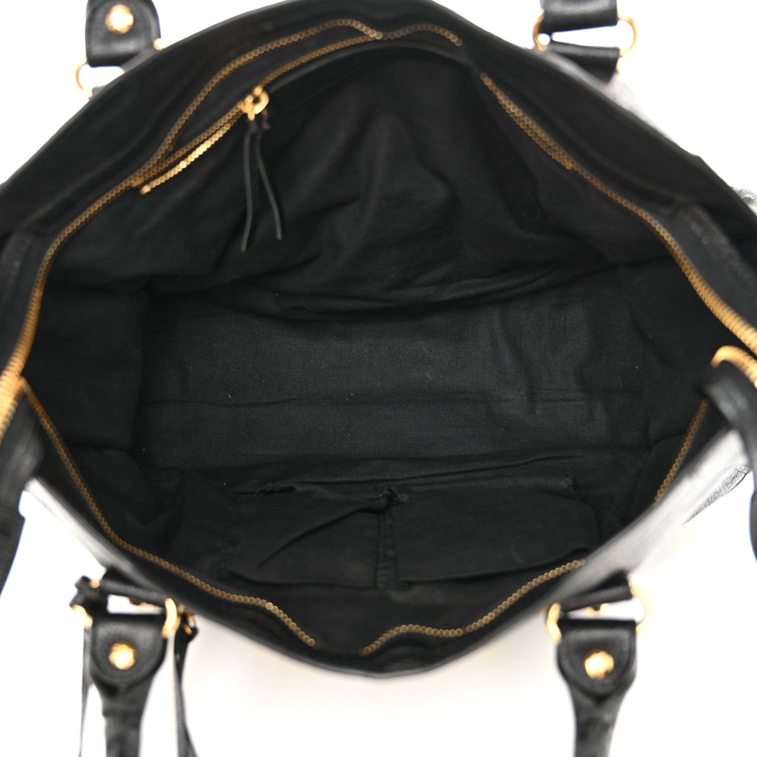 Balenciaga Chevre Gold Metallic Edge Hardware City Black 6 of 14