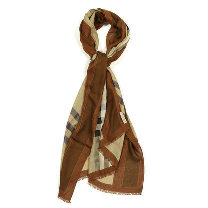 Burberry Modal Cashmere Haymarket Check Scarf Bronze 1 of 4