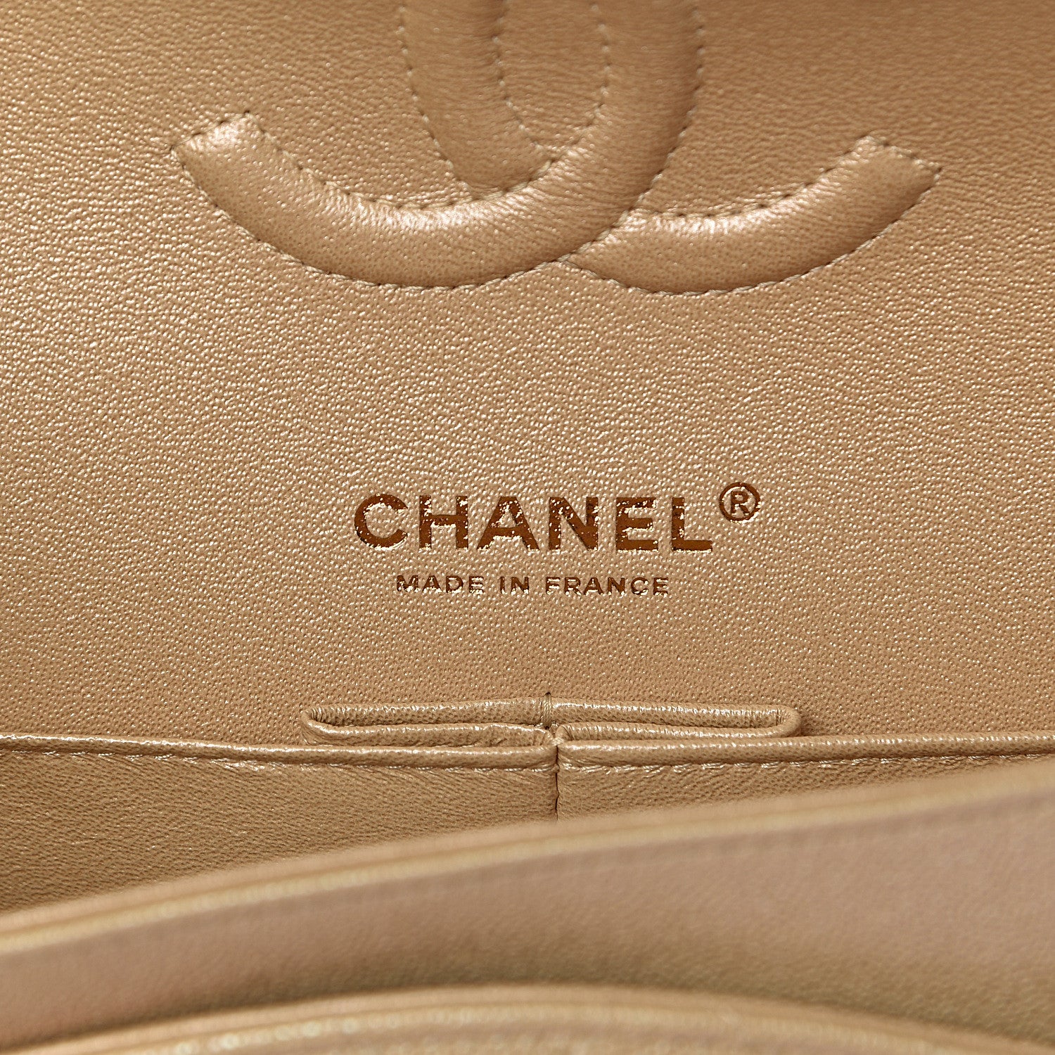 Chanel Iridescent Caviar Quilted Medium Double Flap Beige 6 of 11