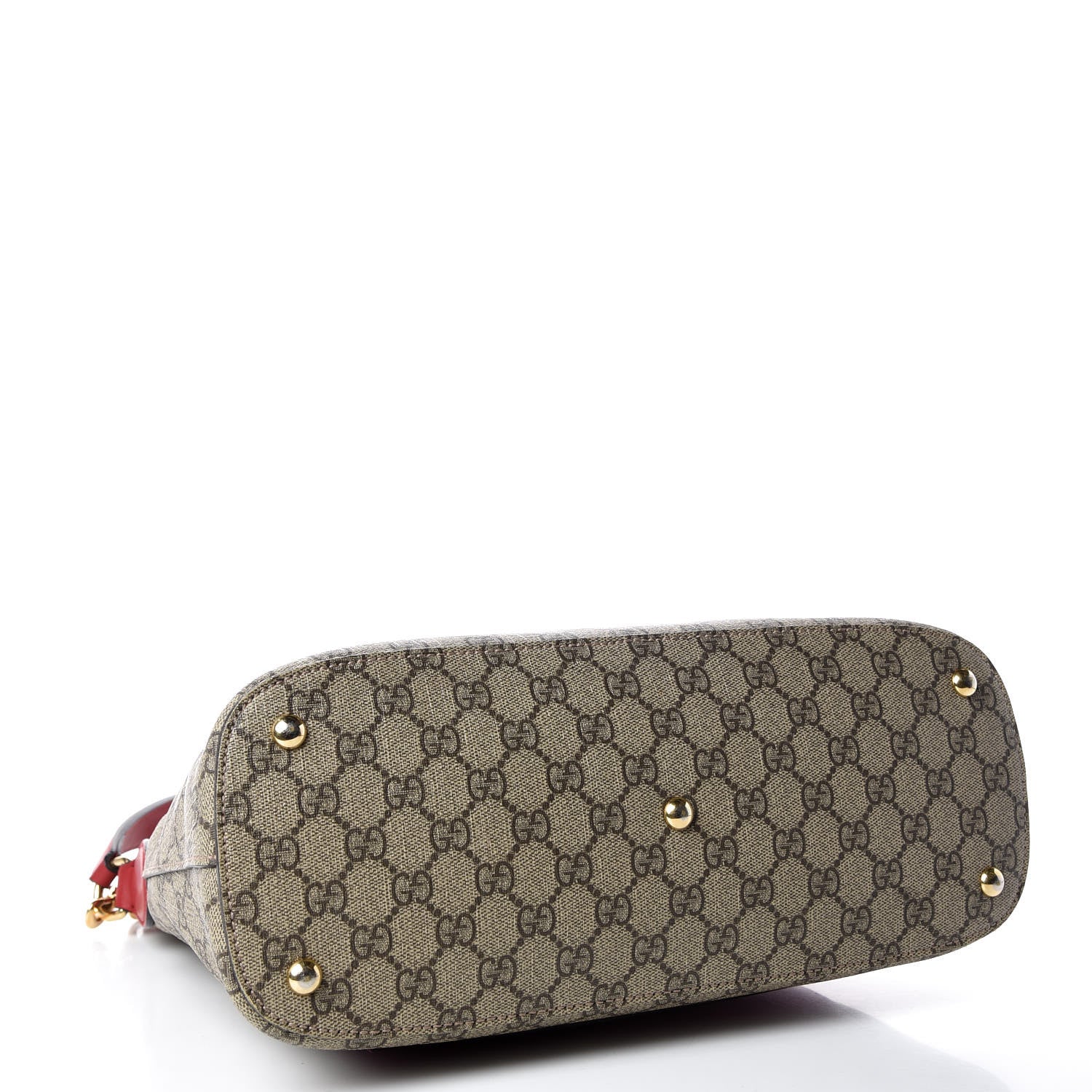 Gucci GG Supreme Monogram Linea A Hobo Red 4 of 14