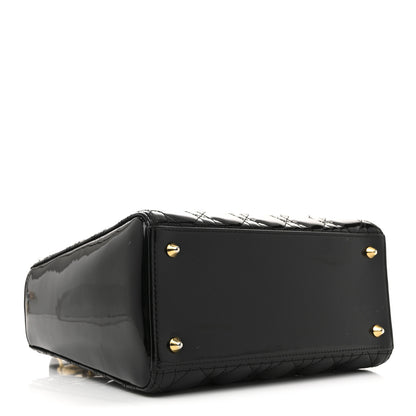 Christian Dior Patent Cannage Medium Lady Dior Black 4 of 15