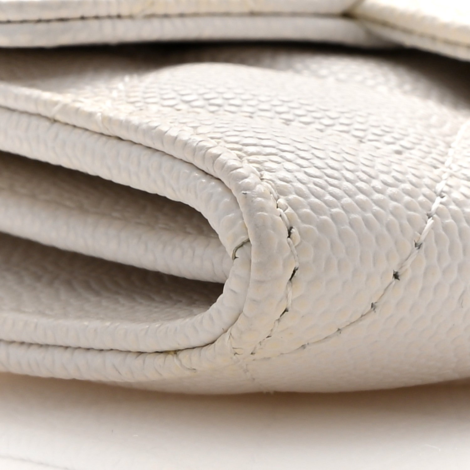 Chanel Caviar Quilted Flap Card Holder On Chain White 5 of 11