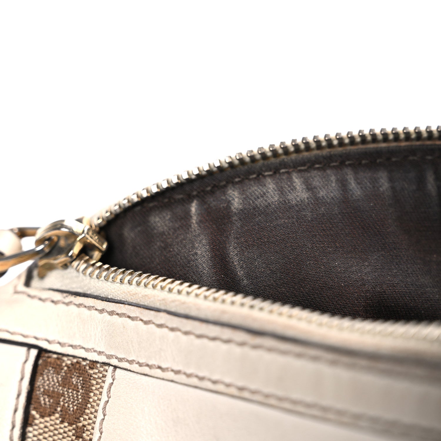 Gucci Monogram Trophy Satchel Beige Ebony Mystic White 11 of 13