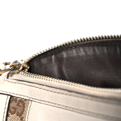 Gucci Monogram Trophy Satchel Beige Ebony Mystic White 11 of 13