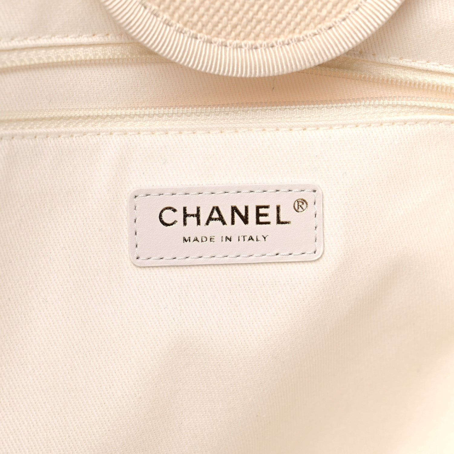 Chanel Canvas Pearl Medium Deauville Tote Ecru Beige 6 of 11
