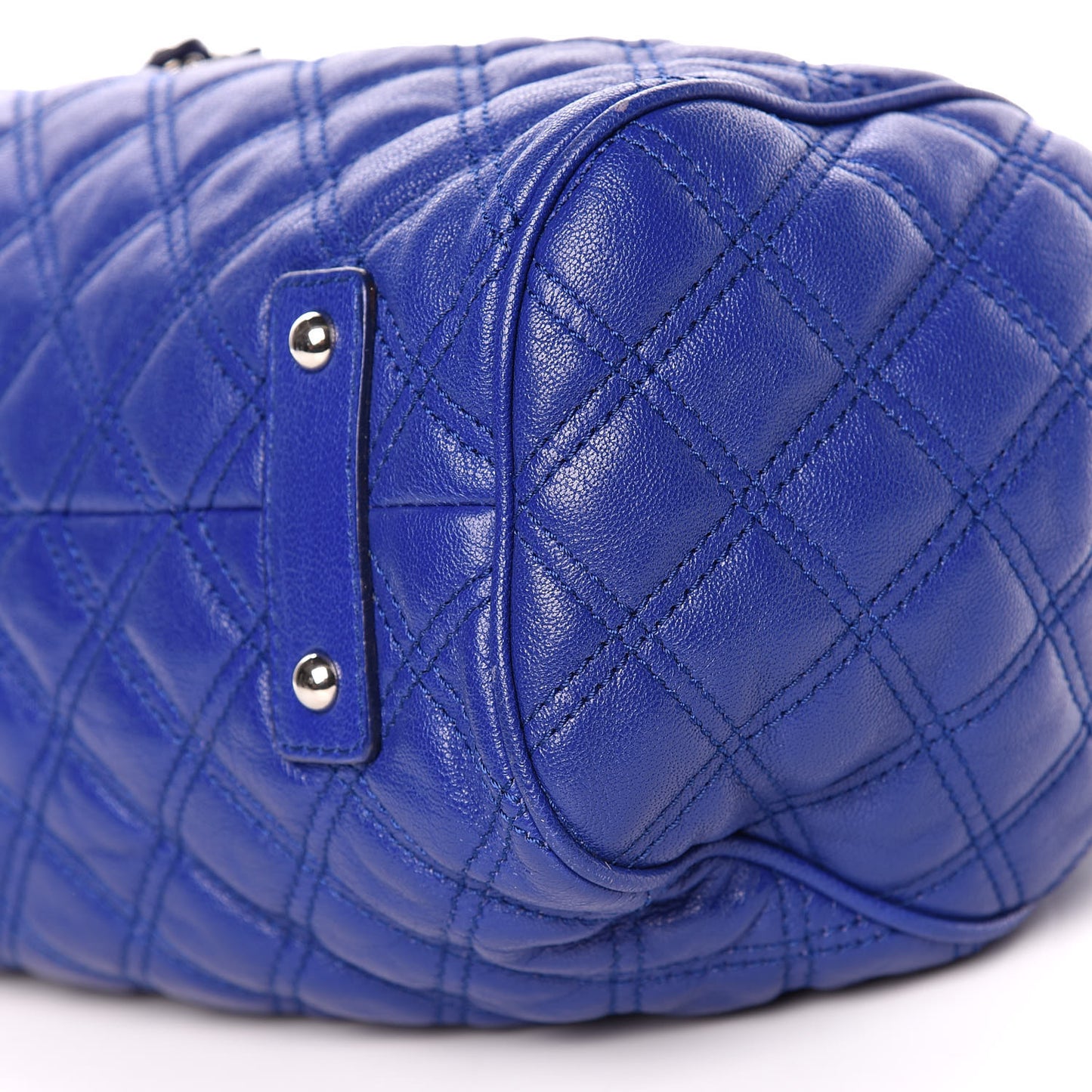 Calfskin Quilted Stam Bright Blue