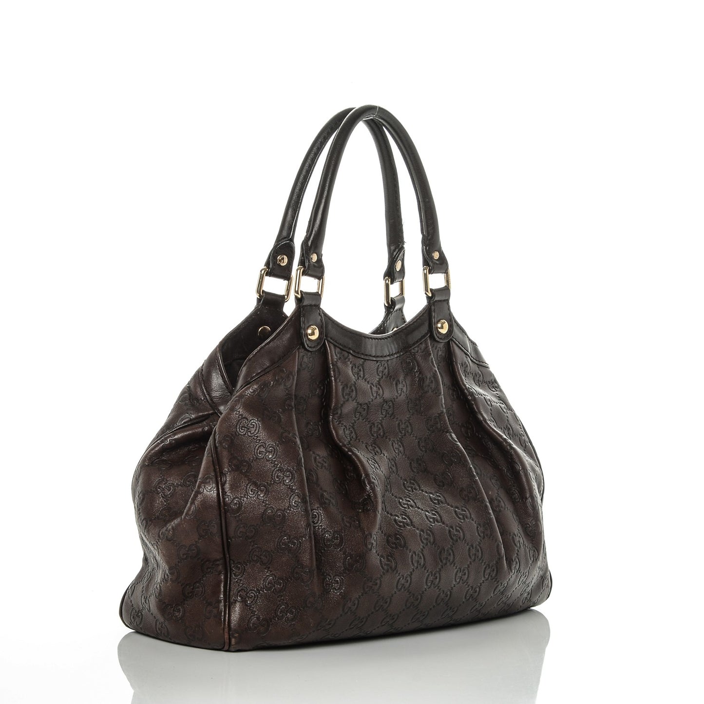 Guccissima Medium Sukey Tote Chocolate