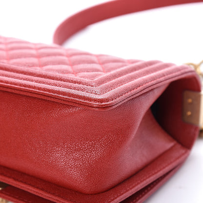 Chanel Caviar Quilted Small Boy Flap Red 11 of 11