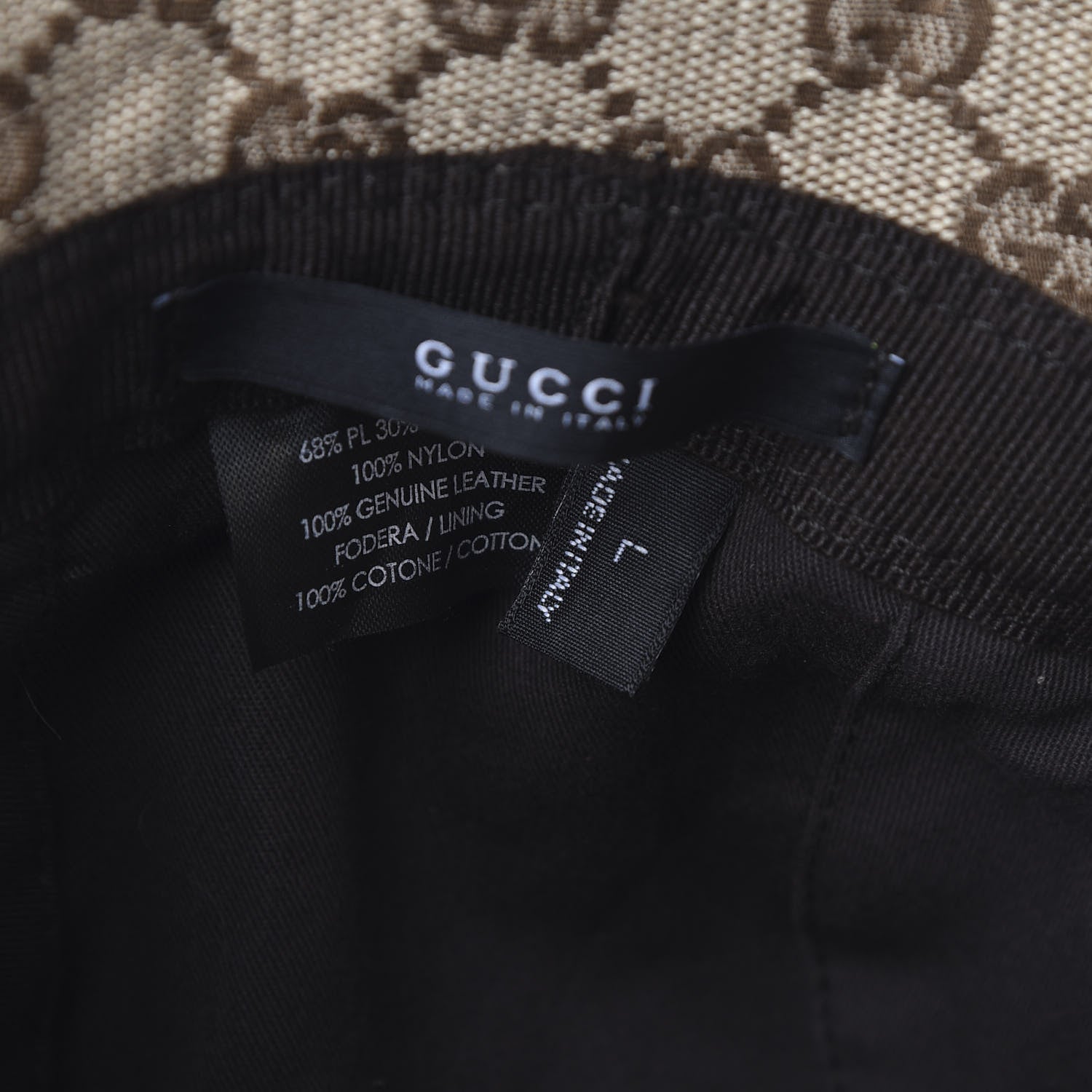 Gucci Monogram Web Bucket Hat L Brown 7 of 7