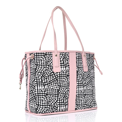 MCM Visetos Medium Liz Reversible Shopper Tote Powder Pink 10 of 13