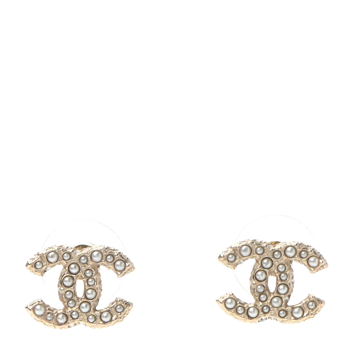Pearl CC Earrings Gold