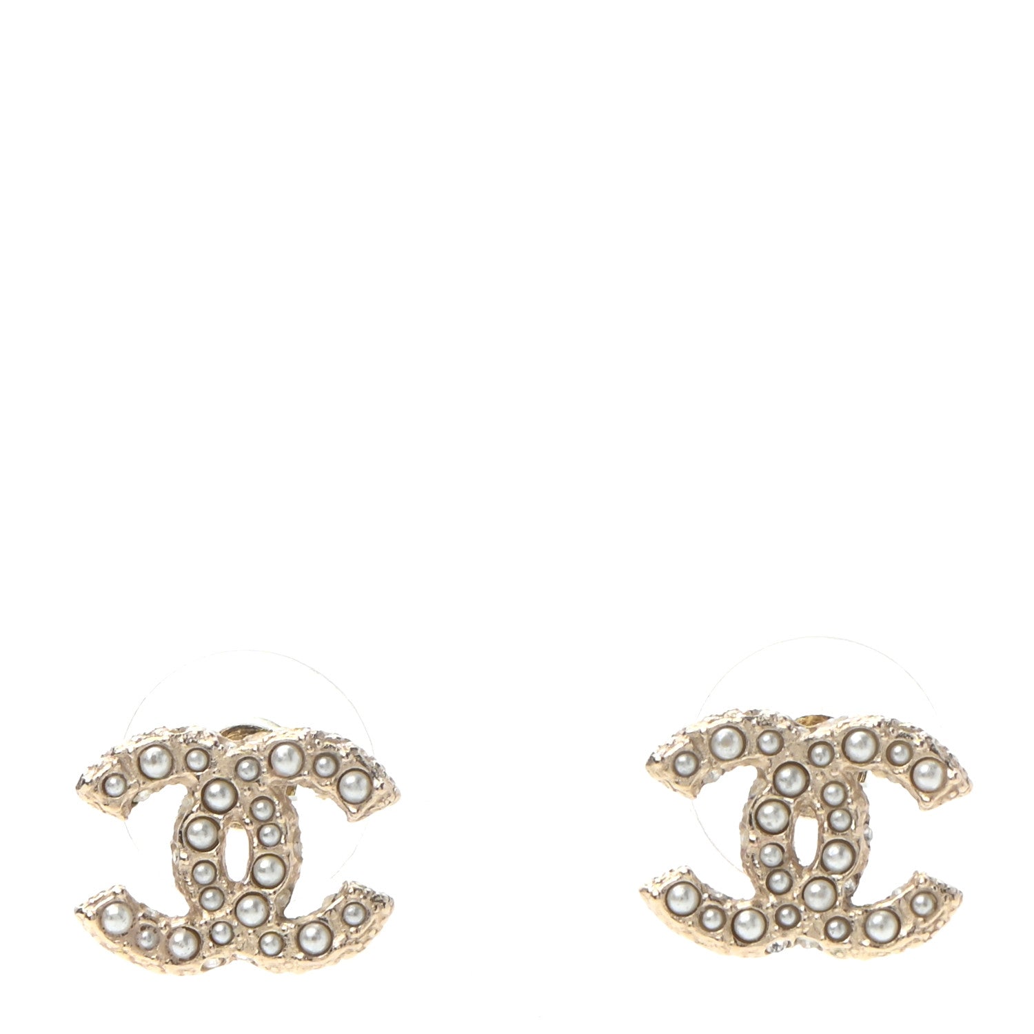 Chanel Pearl CC Earrings Gold 1 of 4