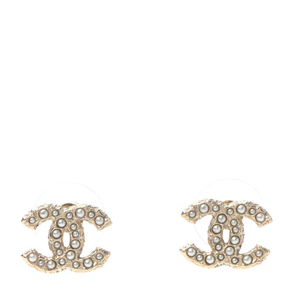 Chanel Pearl CC Earrings Gold 1 of 4