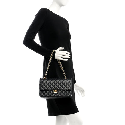 Chanel Caviar Quilted Medium Double Flap Black 2 of 9
