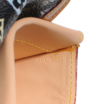 Louis Vuitton Monogram Multicolor Porte-Monnaie Plat Coin Purse Black 6 of 7