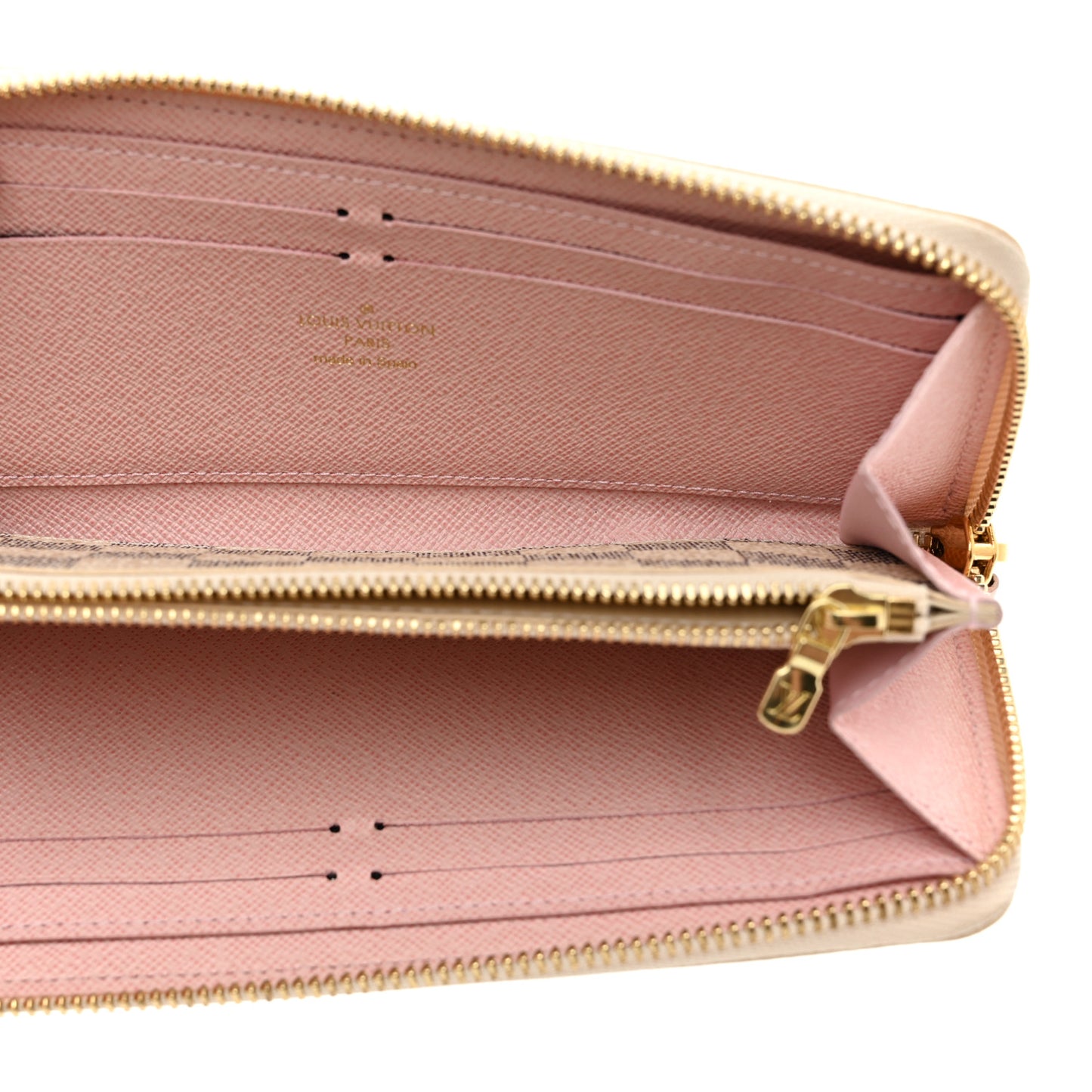 Damier Azur Clemence Wallet Rose Ballerine
