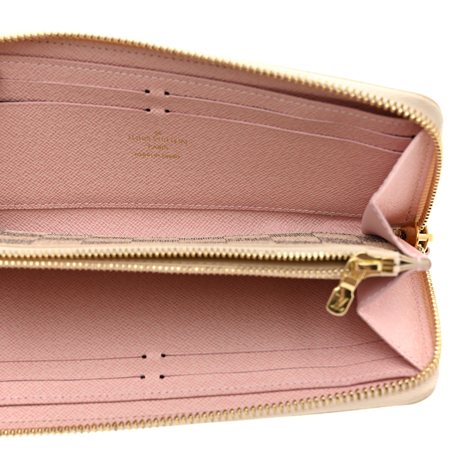 Louis Vuitton Damier Azur Clemence Wallet Rose Ballerine 5 of 7