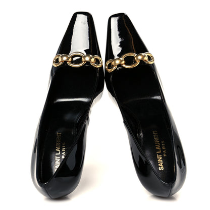 Saint Laurent Vernice Grupy Silvana 110mm Pumps 38 Oro Antico Black 2 of 10