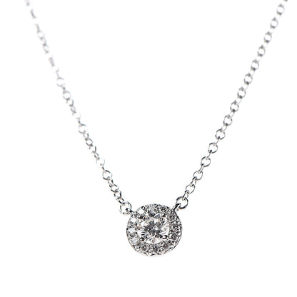 Tiffany Platinum Diamond Small Soleste Pendant Necklace 4 of 7