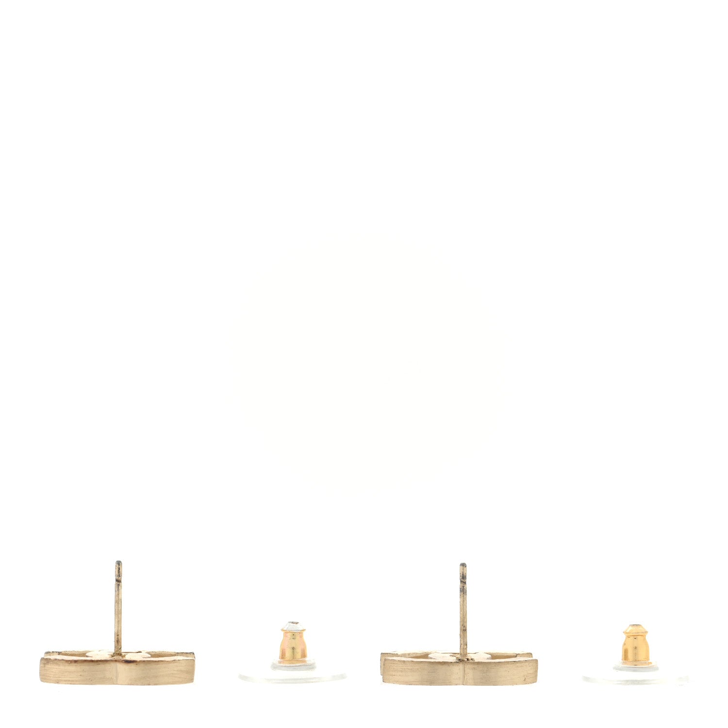 Chanel Enamel Resin Glitter CC Earrings Gold 6 of 8