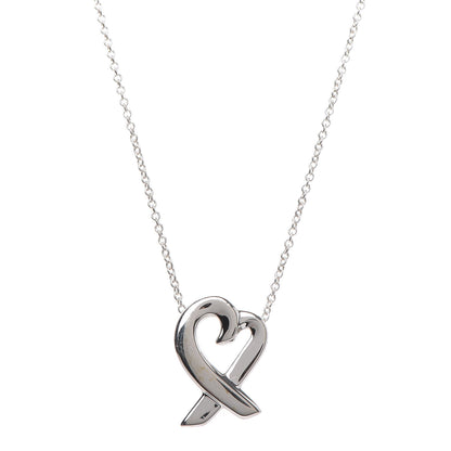 Tiffany Sterling Silver Small Paloma Picasso Loving Heart Pendant Necklace 1 of 7
