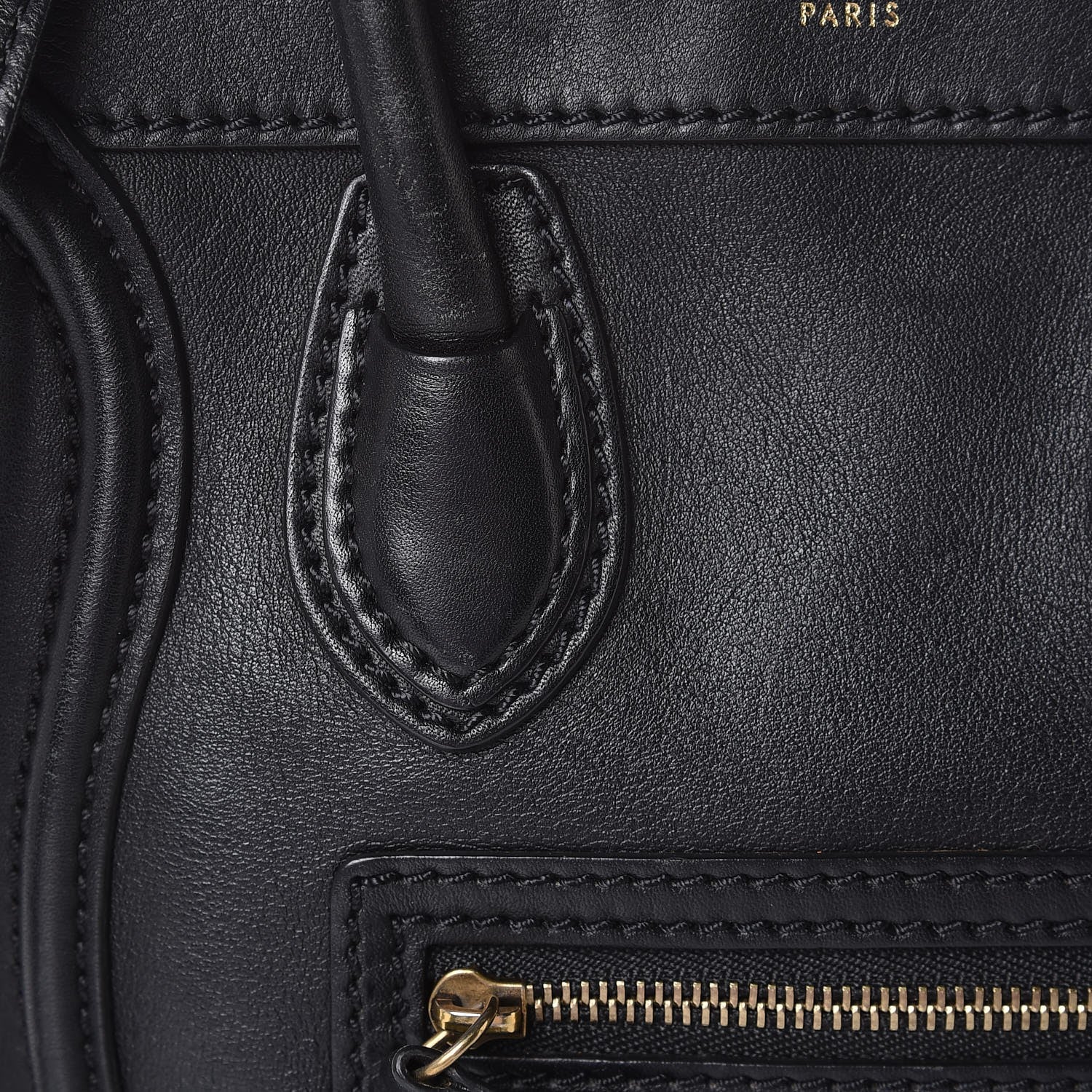 Celine Smooth Calfskin Nano Luggage Black 9 of 18