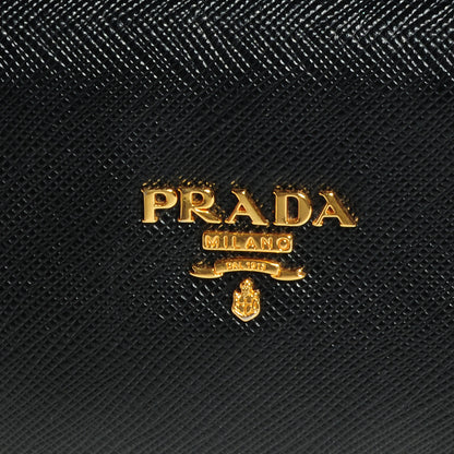 Prada Saffiano East-West Frame Clutch Nero Black 9 of 9