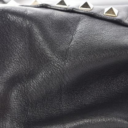 Valentino Garavani Vitello Small Rockstud Tote Black 10 of 12