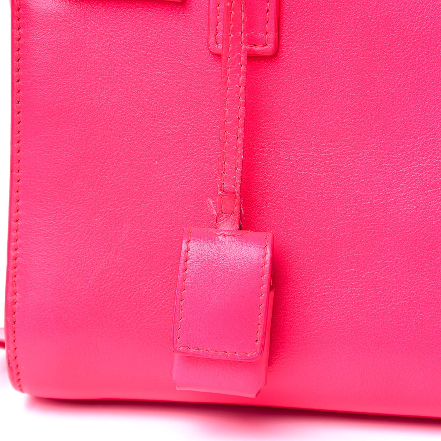 Saint Laurent Calfskin Nano Sac De Jour Fluo Pink 12 of 20