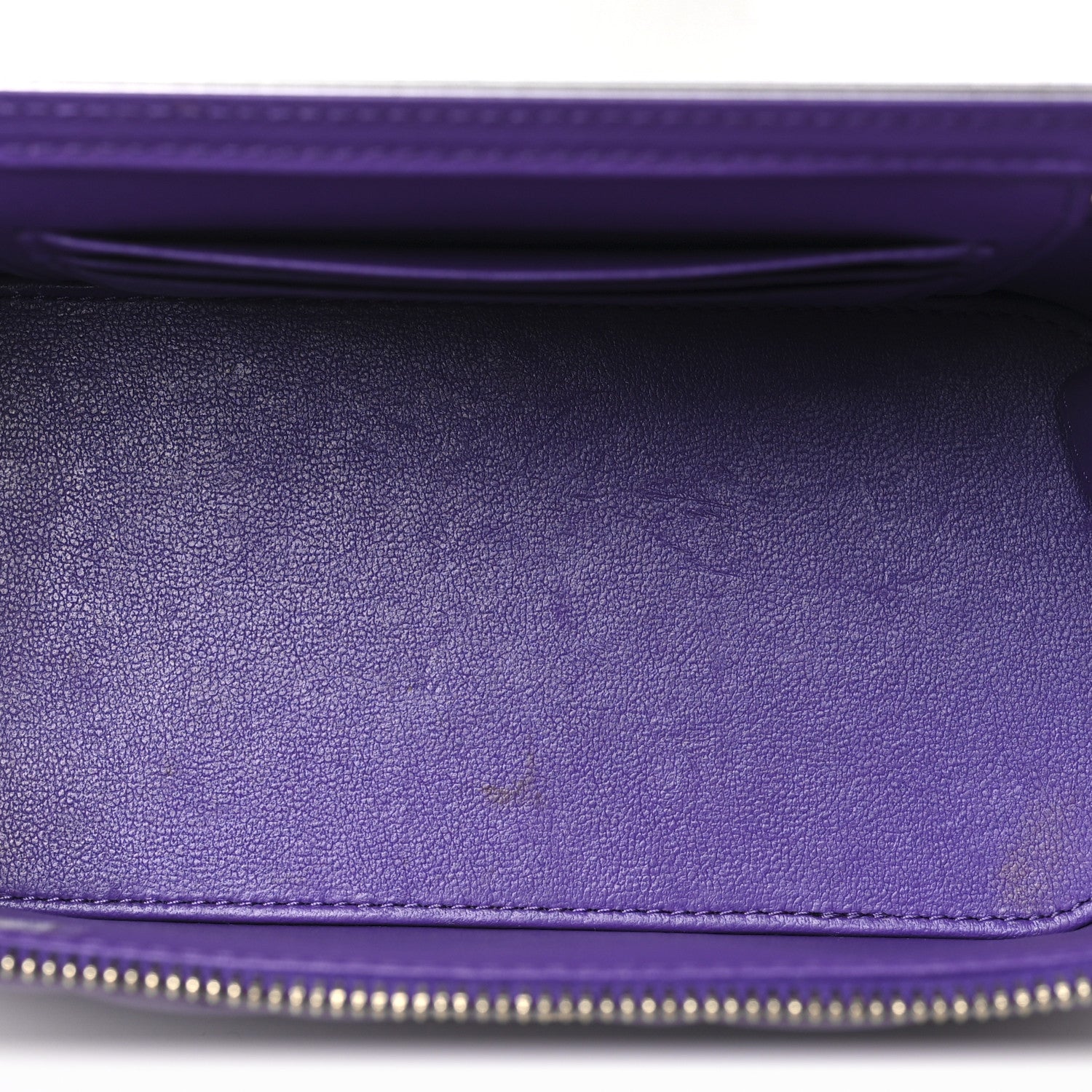 Chanel Lambskin Quilted Small Top Handle Vanity Case With Chain Purple 5 of 11