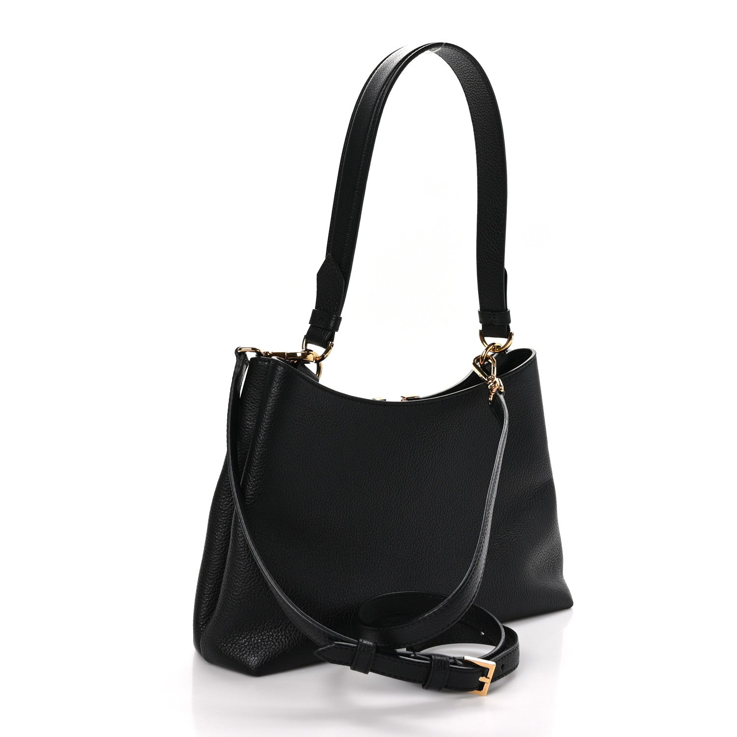 Versace Calfskin Vitello Virtus Hobo Black 3 of 9