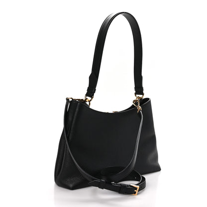 Versace Calfskin Vitello Virtus Hobo Black 3 of 9