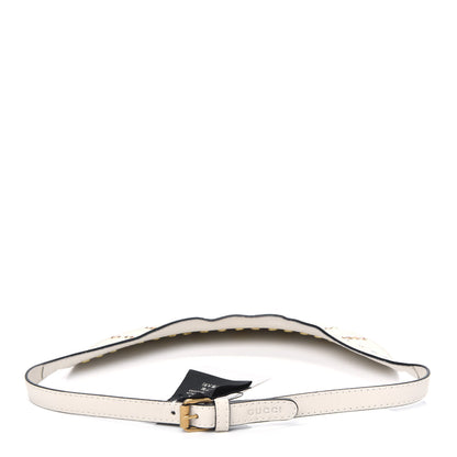 Gucci Lambskin Strass Sun Visor L Ivory 2 of 3