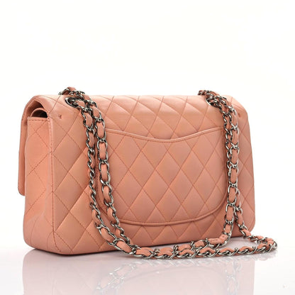 Chanel Lambskin Quilted Medium Double Flap Light Pink 2 of 16