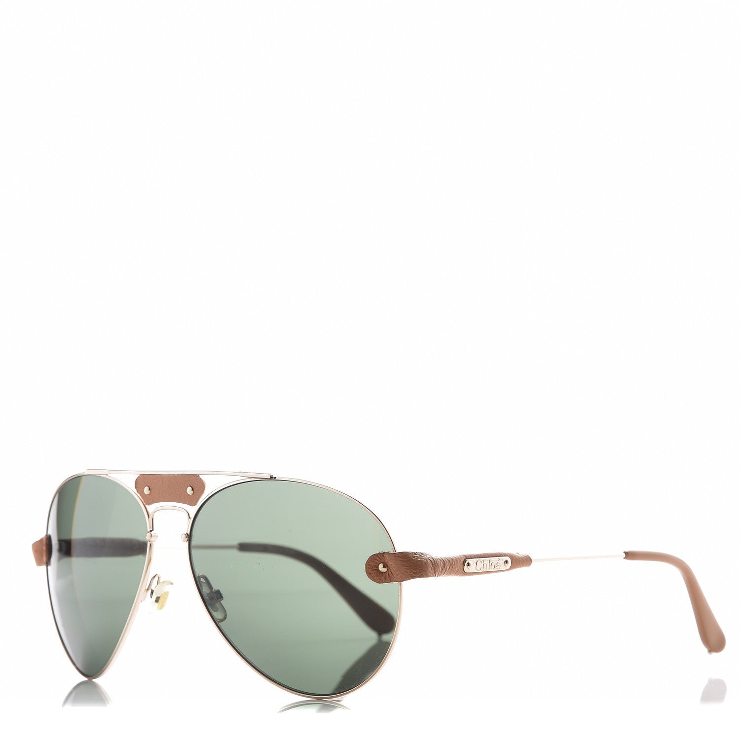 Chloe Tamaris Aviator Sunglasses CL 2104 Gold Tan 1 of 8