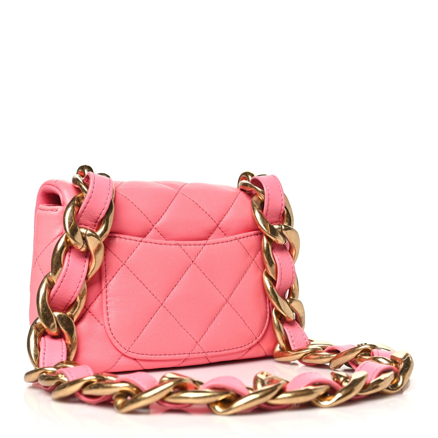 Chanel Lambskin Quilted Mini Funky Town Flap Pink 3 of 10