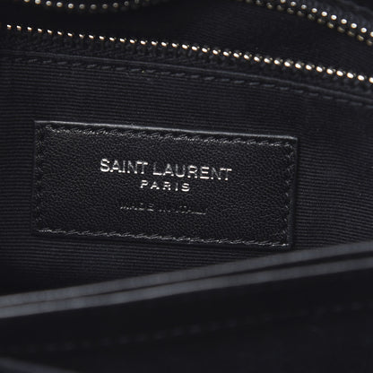 Saint Laurent Calfskin Y Quilted Monogram Toy Loulou Crossbody Bag Black 6 of 11