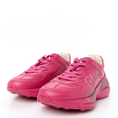 Gucci Calfskin Logo Womens Rhyton Sneakers 35 Box Pink 4 of 12