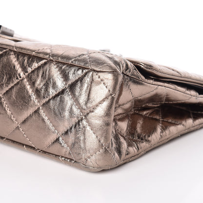Chanel Metallic Aged Calfskin Quilted 2.55 Reissue 228 Flap Pewter 6 of 9