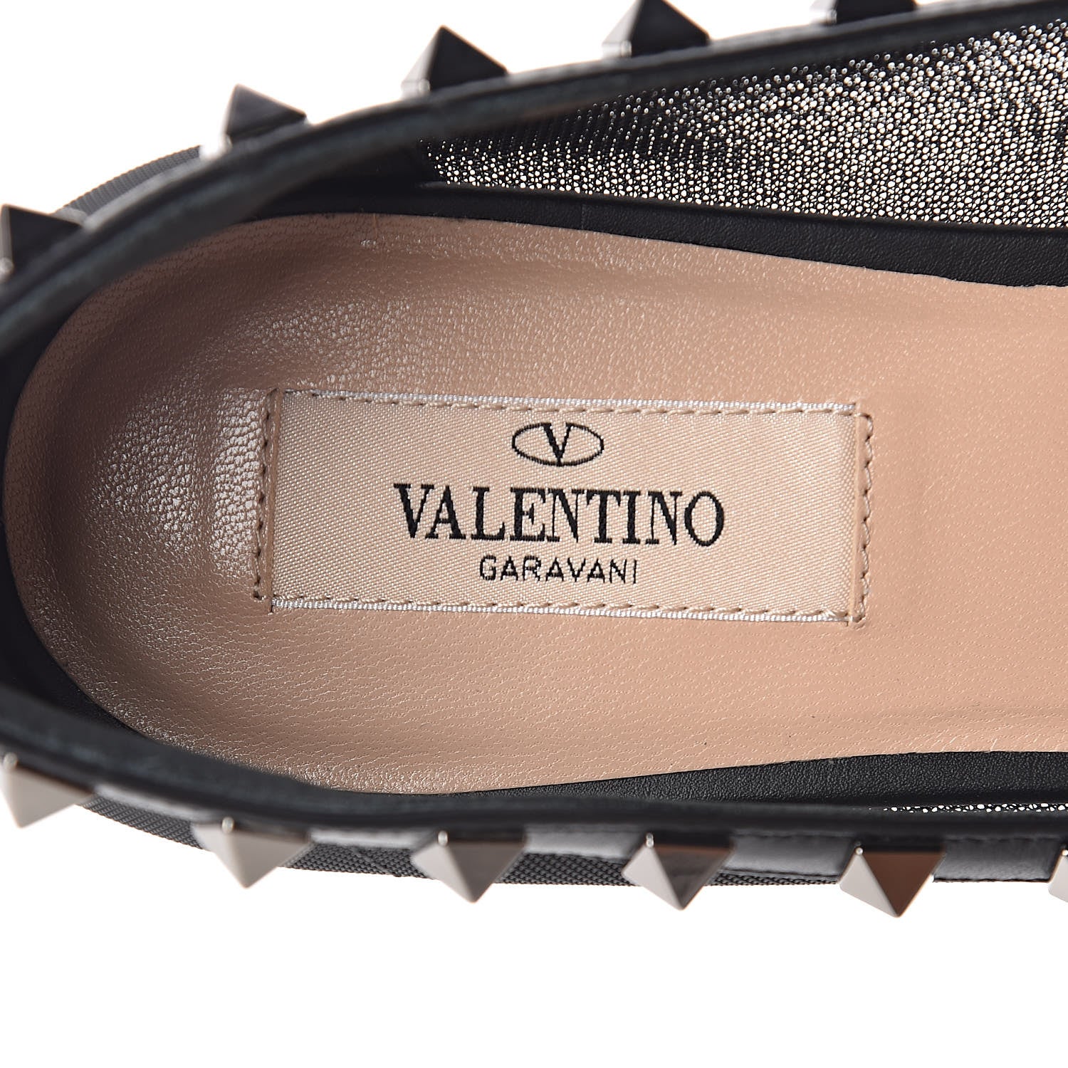 Valentino Garavani Mesh Rockstud Ballet Flats 39 Black 5 of 10