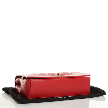 Chanel Iridescent Sheepskin Quilted Vintage Mademoiselle Flap Red 4 of 9