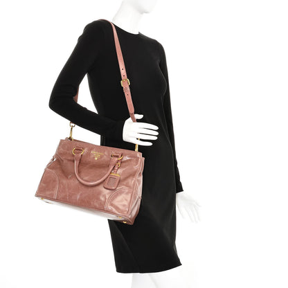 Prada Vitello Shine Top Handle Bag Antico 2 of 9