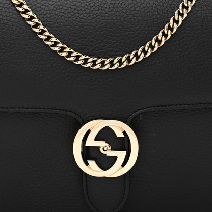 Gucci Dollar Calfskin Interlocking G Shoulder Bag Black 8 of 10