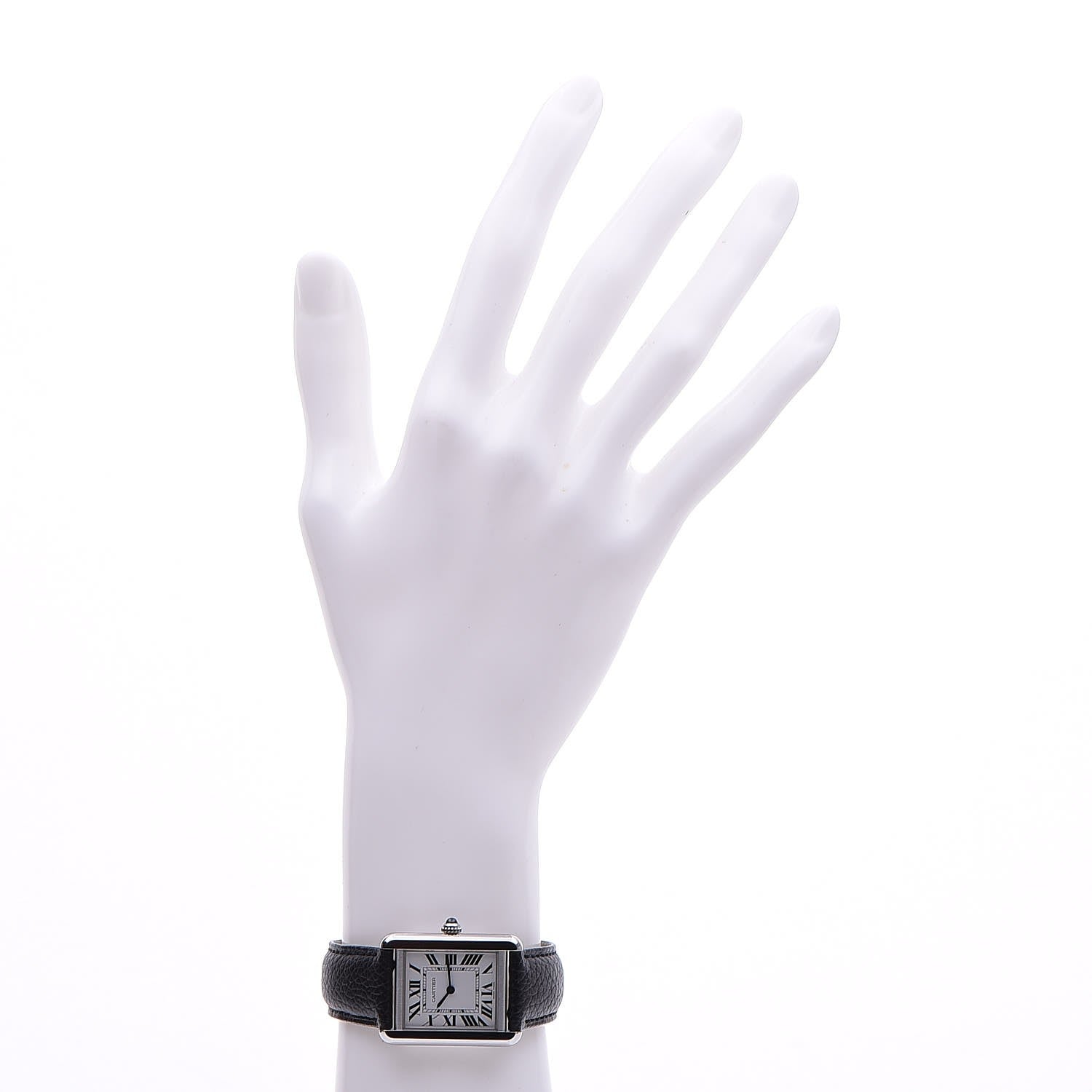 Cartier Stainless Steel Calfskin 24mm Tank Solo Quartz Watch 2 of 10