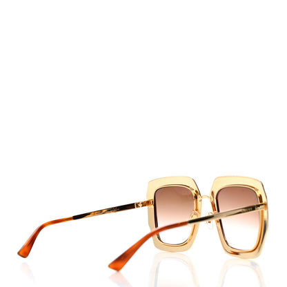 Gucci Metal Acetate Crystal Oversize GG0115S Sunglasses Gold 4 of 4