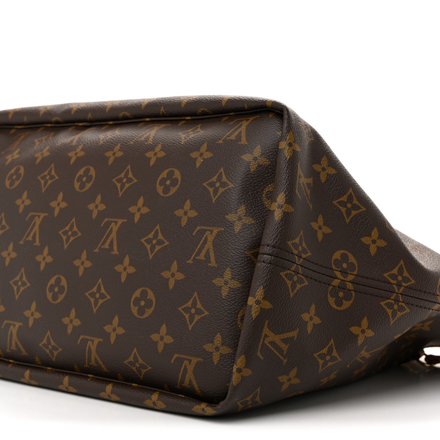Monogram Stamped Inside Out Neverfull Bandouliere GM Beige