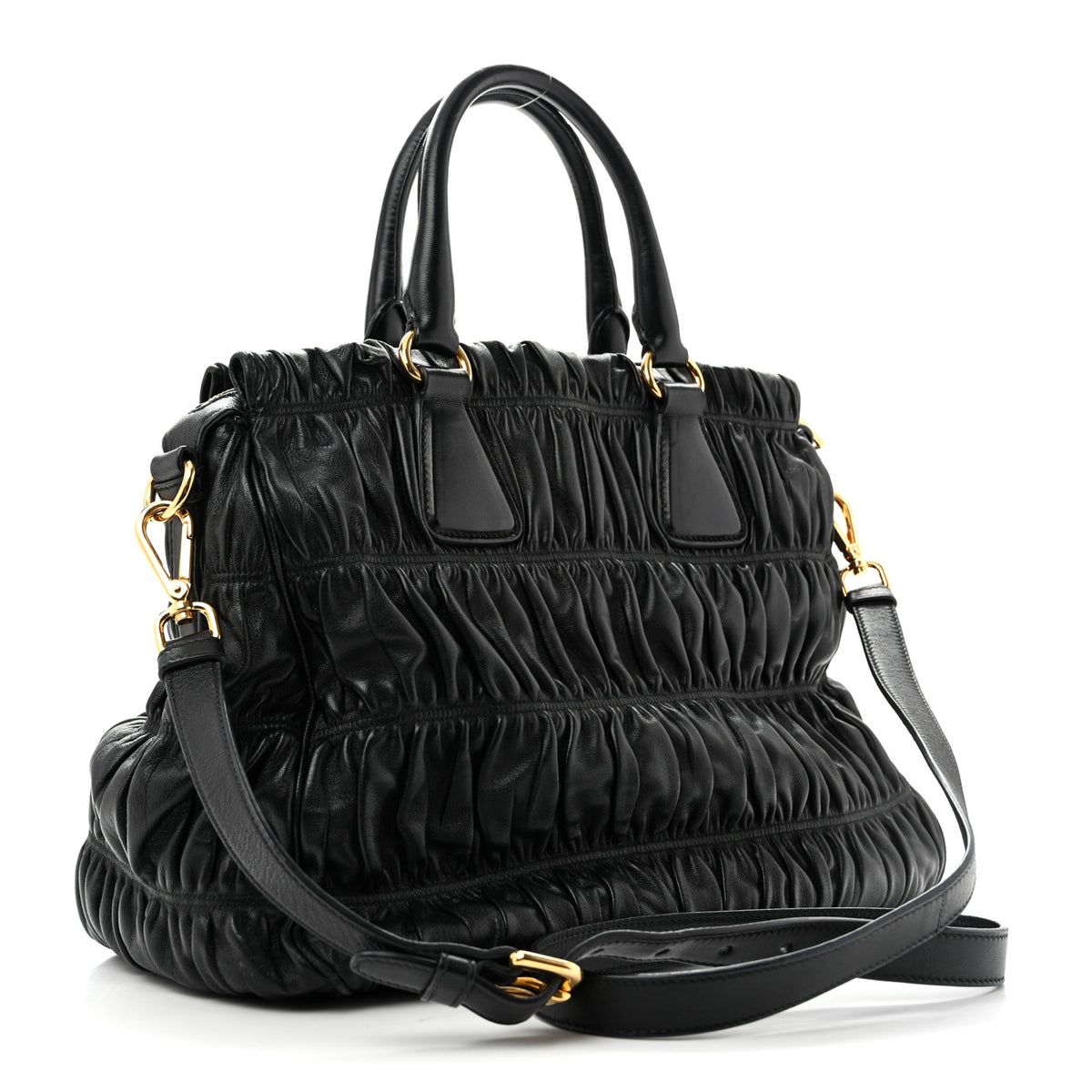 Nappa Gaufre Tote Black