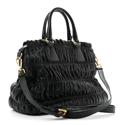 Prada Nappa Gaufre Tote Black 3 of 13