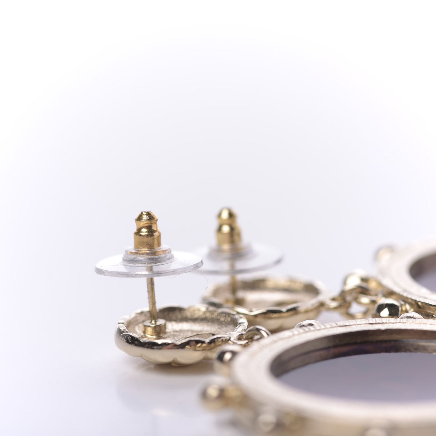 Quilted CC Nautical Wheel Earrings