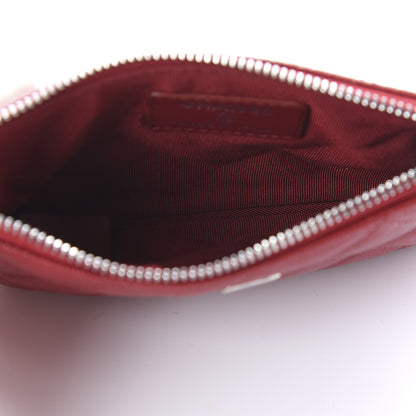 Chanel Caviar Quilted Small Cosmetic Case Dark Red 4 of 10